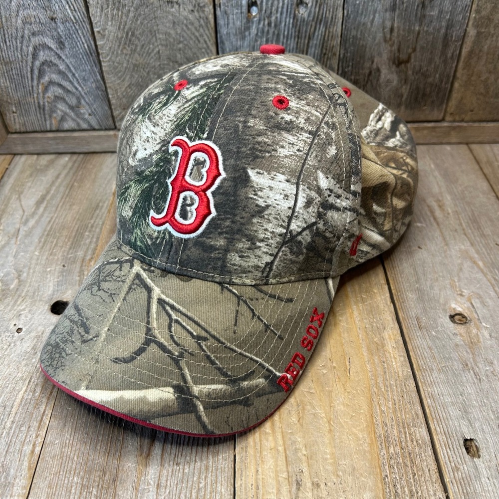 Boston Red Sox '47 Brand Frost Embroidered Adjustable Hat - Realtree Camo